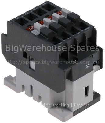 Power contactor resistive load 25A 230VAC (AC3/400V) 9A/4kW main