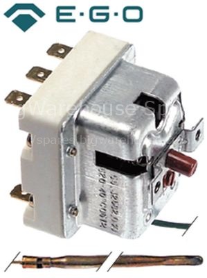 Safety thermostat switch-off temp. 520°C 3-pole 20A probe ø 3,9m