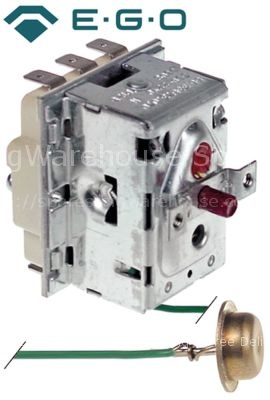 Safety thermostat switch-off temp. 360°C 3-pole 20A probe ø 15mm