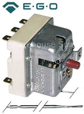Safety thermostat switch-off temp. 255°C 3-pole 20A probe ø 3,1m
