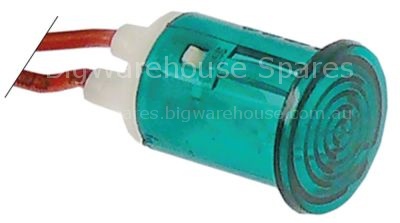 Indicator light ø 16mm 400V green cable length 200mm cable mater
