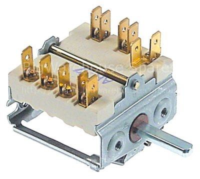 Cam switch 5 operating positions 1NO/2CO sequence 0-1-2-3-4 16A