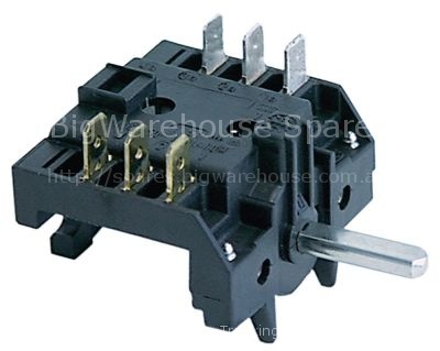 Cam switch 4 operating positions 4NO sequence 0-1-2-3 16A shaft
