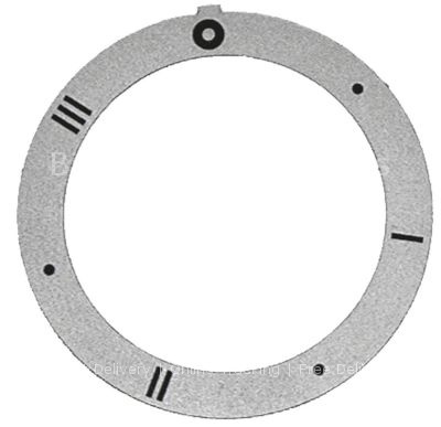 Knob dial plate silver switch 7-position ED ø 59mm ID ø 45,5mm
