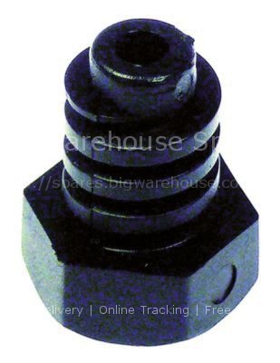 Equipment foot thread  thread L 23mm ø 24mm H 11mm plastic WS 24