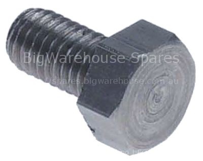 Hexagonal screw thread M8 thread L 20mm SS WS 13 Qty 1 pcs DIN 9