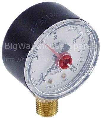 Manometer ø 49mm pressure range 0-4bar connection lower marking