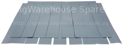 Curtain W 620mm H 500mm plastic thickness 1,4mm for dishwasher