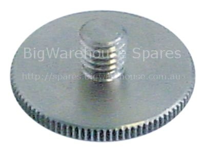 Thumb screw thread M8 SS ø 30mm H 3mm thread L 8mm