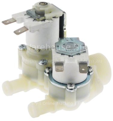 Solenoid valve double straight 230VAC inlet 3/4" outlet 11,5mm i