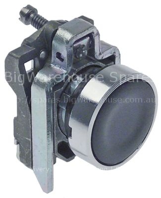 Push button mounting measurements ø22mm black metal