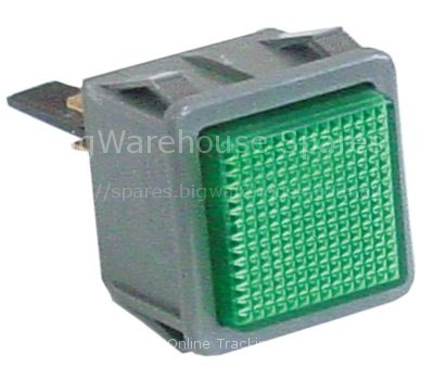 Indicator light mounting measurements 28.5x28.5mm 230V green