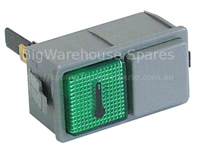 Indicator light mounting measurements 28.5x52.6mm 230V green con