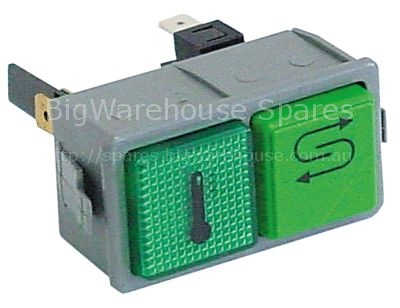 Switch combination mounting measurements  square green 1NO/indic