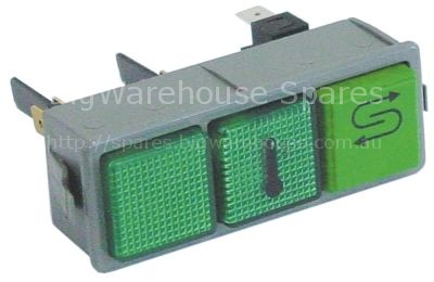Switch combination mounting measurements 28,5x77,5mm square gree