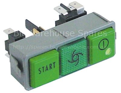 Switch combination mounting measurements 28,5x77,5mm square gree