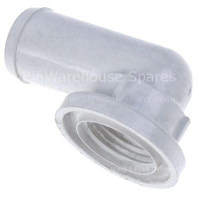 Hose connector thread 7/8" UNF for hose ID 20mm curved 90° plast