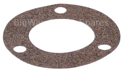 Flat gasket ED ø 87mm ID ø 48mm thickness 1mm cork