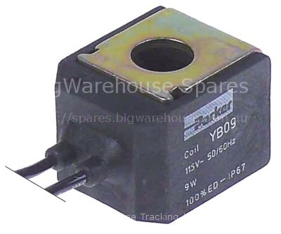 Solenoid coil 115V 50/60Hz PARKER type YB09 duty cycle 100% for
