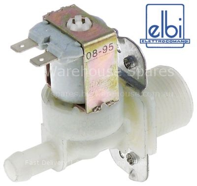 Solenoid valve single straight 120VAC inlet 3/4" outlet 11,5mm D