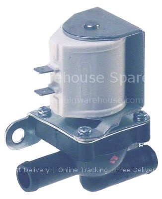 Solenoid valve straight 220VAC outlet 14mm plastic inlet 14mm