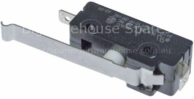 Microswitch with lever 250V 15A 1NC connection male faston 6.3mm
