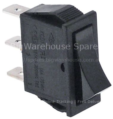 Rocker switch mounting measurements 30x11mm black 1CO 250V 16A c