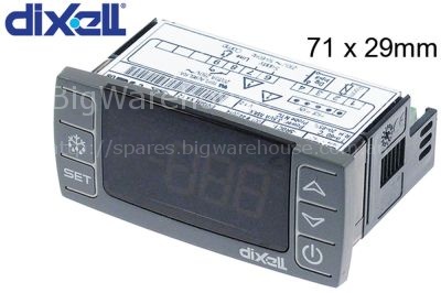 Electronic controller DIXELL XR02CX-5N0C1 mounting measurements