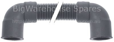 Drain hose L 680mm elbow ø inside 20mm outer hose ø 24mm