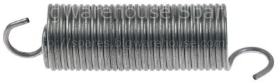 Tension spring ø 21mm L1 58mm wire gauge ø 2mm L2 13mm L3 13mm t