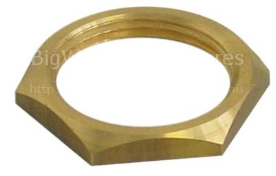 Nut thread 1¼" H 7mm WS 50 brass Qty 1 pcs