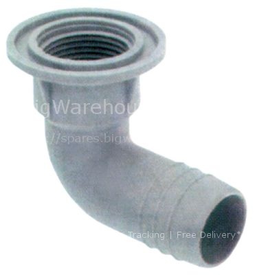 Intake body thread 3/4" H 54mm hose ø 25mm