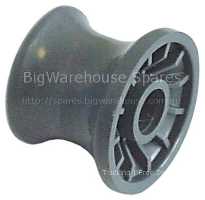 Roller ø 36/42mm H 34mm hood mechanics plastic grey hole ø 12mm