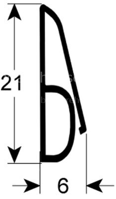 Door seal L 740mm W 21mm
