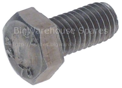 Hexagonal screw thread M8 thread L 16mm SS WS 13 Qty 1 pcs DIN 9