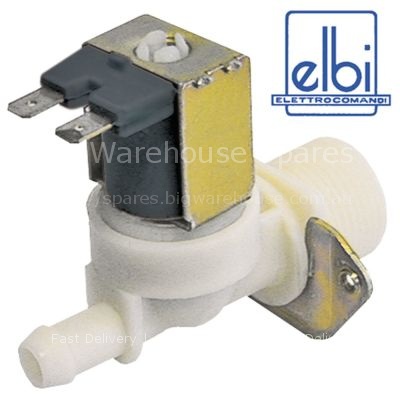 Solenoid valve single straight 230VAC inlet 3/4" outlet 11,5mm D