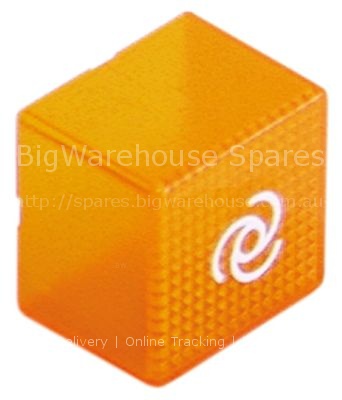 Indicator light lens 23x23 orange operating