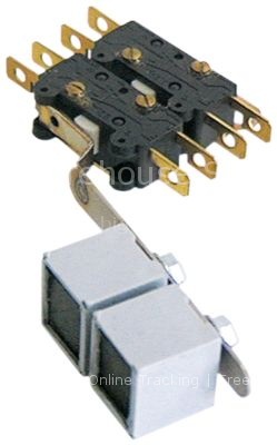 Microswitch with lever connection male faston ambient temperatur