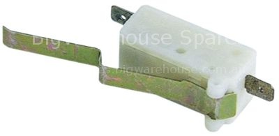 Microswitch with lever 1NO connection male faston lever length 6
