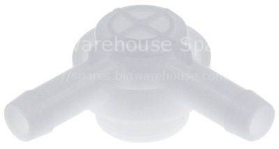 Body for back flow restrictor L 71mm W 56mm H 32mm hose ø 12mm