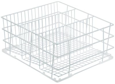 Glass basket L 400mm W 400mm H 170mm number of rows 3 rows spaci
