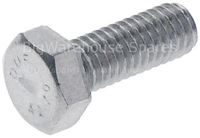 Hexagonal screw thread M6 thread L 16mm SS WS 10 Qty 20 pcs DIN