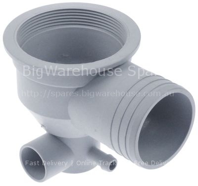 Intake body thread 2½" H 100mm outlet ø 57 outlet 2 ø 29