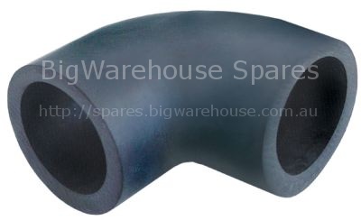 Formed hose end piece A int. ø 60mm ø end piece B 60mm warewashi