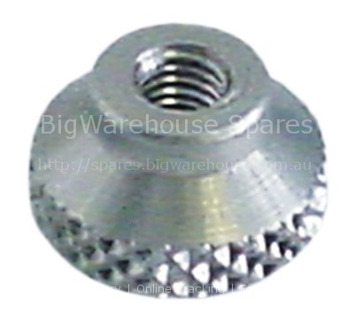 Knurled nut ø 16mm H 10mm thread M5