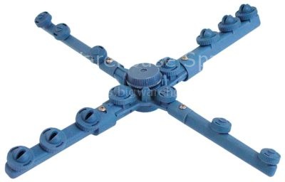 Wash and rinse arm wash arm L 370mm rinse arm L 370mm w. jets 7