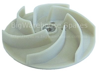 Impellor ø 124 mm H 34/16mm thread M8R blades 6