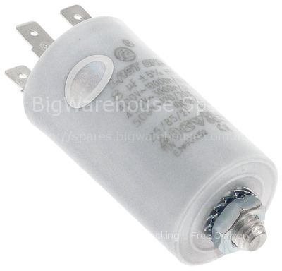 Operating capacitor capacity 8µF 400V  tolerance 5% ambient temp