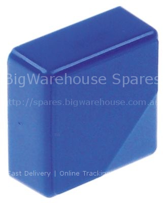 Push button size 23x23mm blue