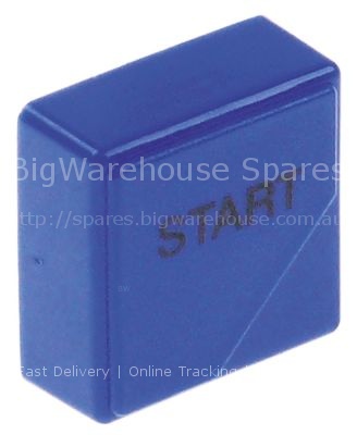 Push button size 23x23mm blue START